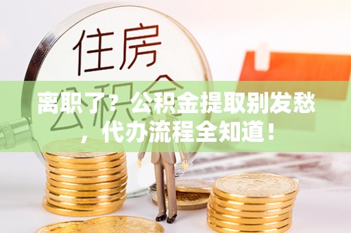平镇离职了？公积金提取别发愁，代办流程全知道！